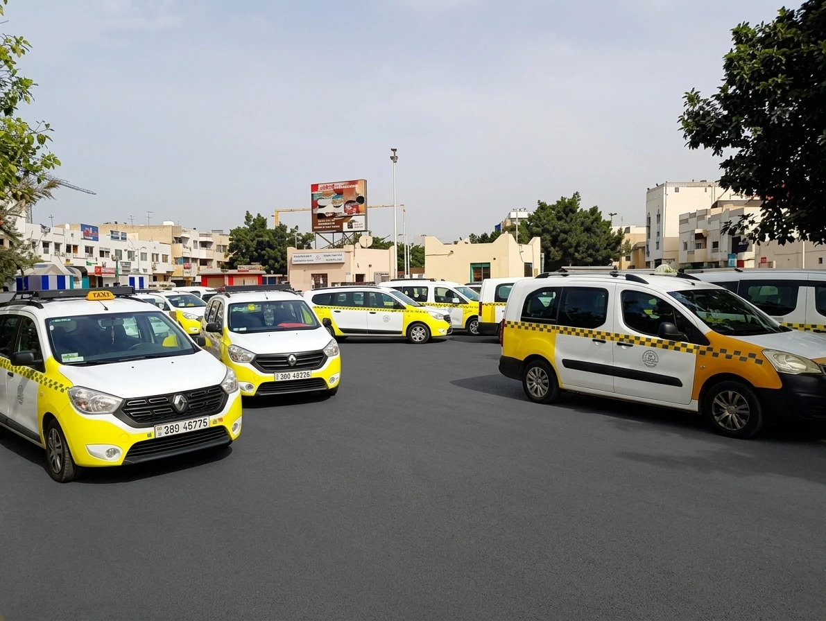 Moroccan grand taxi at Agadir station